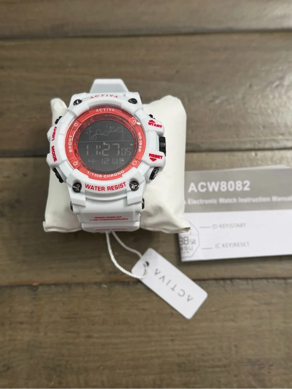 NWT Activa Summit X by Invicta Digital Sport Watch White Red ACW8082-016